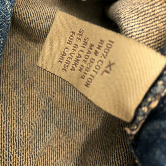 Duck Head Jean Jacket Womens XL Denim Blue Distressed Pockets Buttons - Picture 12 of 12